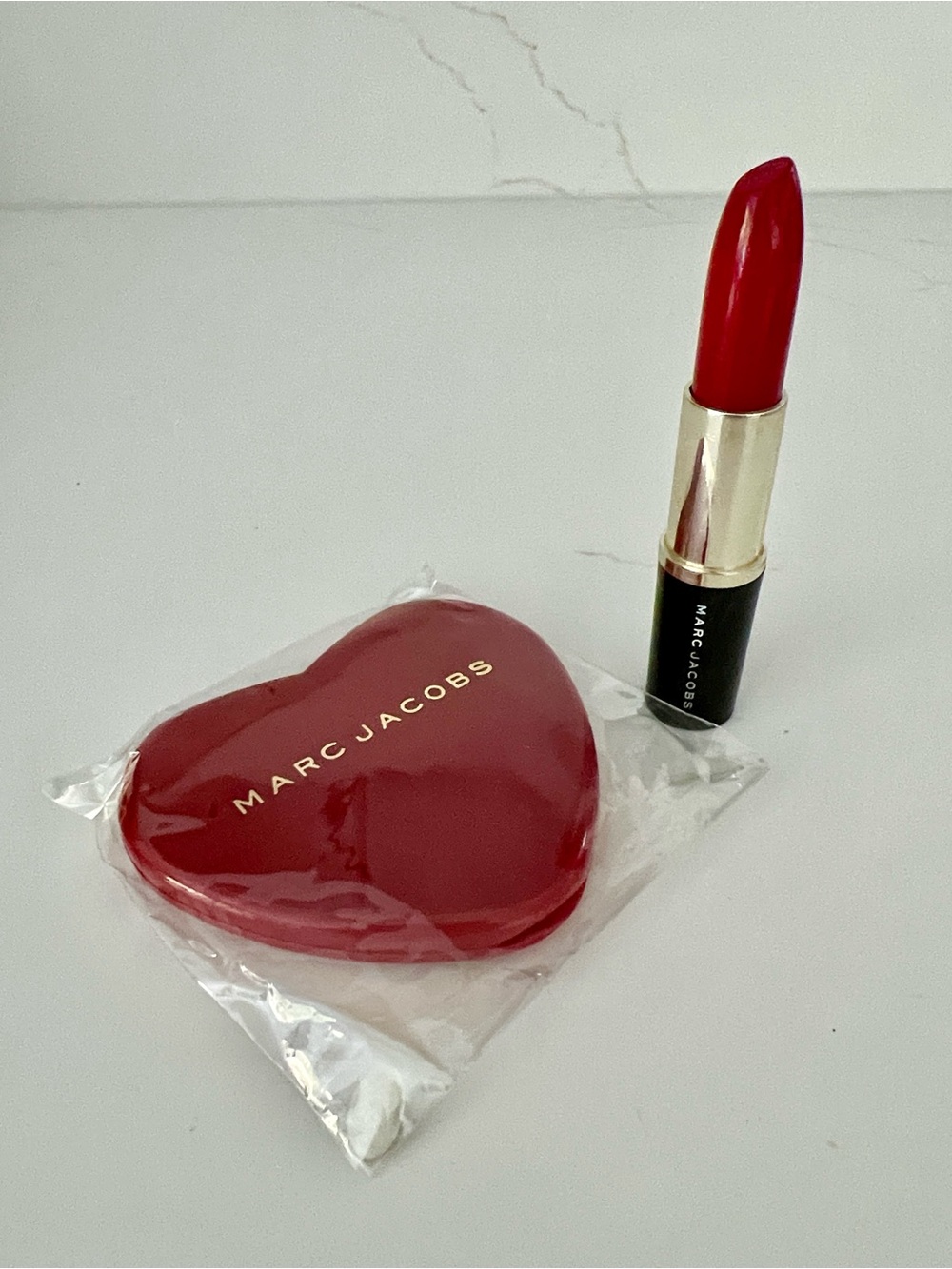 Marc Jacobs Lipstick Pen with Red Heart Compact